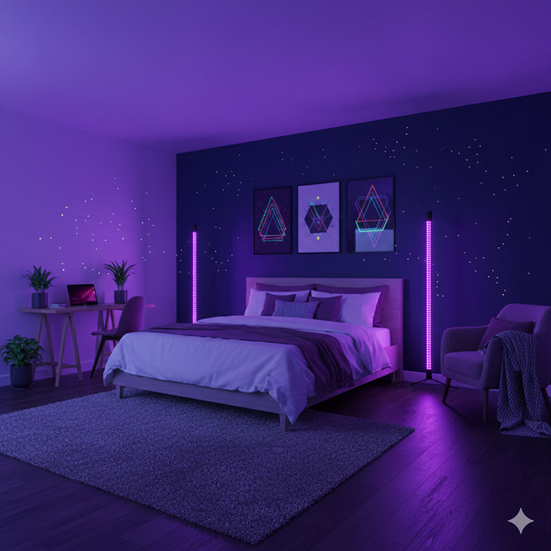 How to Install black light bars for a Stunning Bedroom Glow Effect