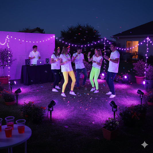 Best Outdoor Black Light Spotlight Ideas for Glow Parties & Events