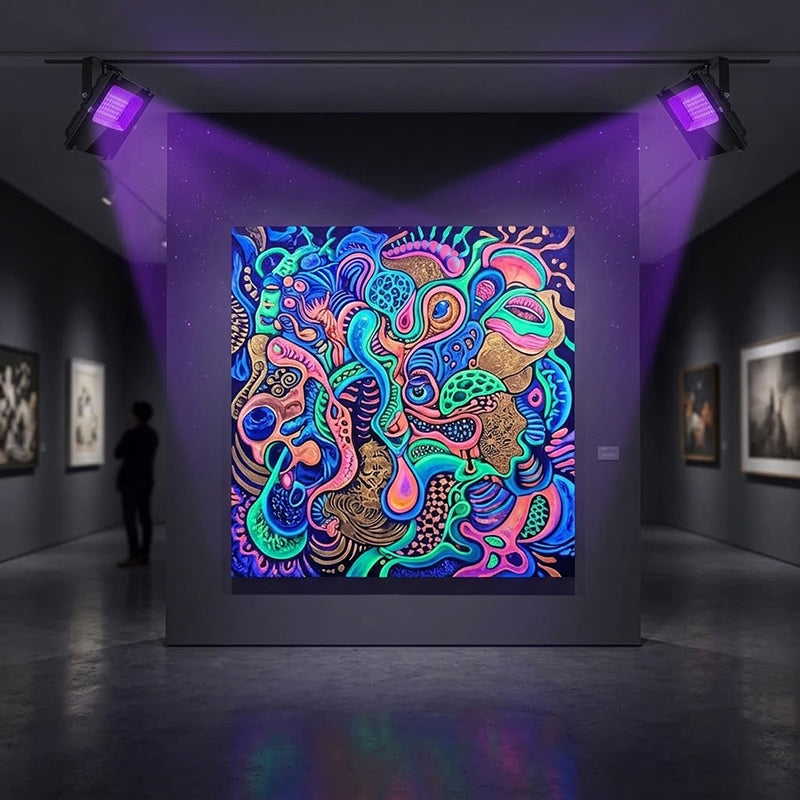Black Light Flood Lights for Fluorescent Art: How to Make Your Artwork Glow