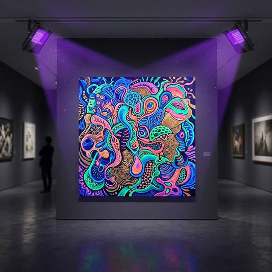 Black Light Flood Lights for Fluorescent Art: How to Make Your Artwork Glow