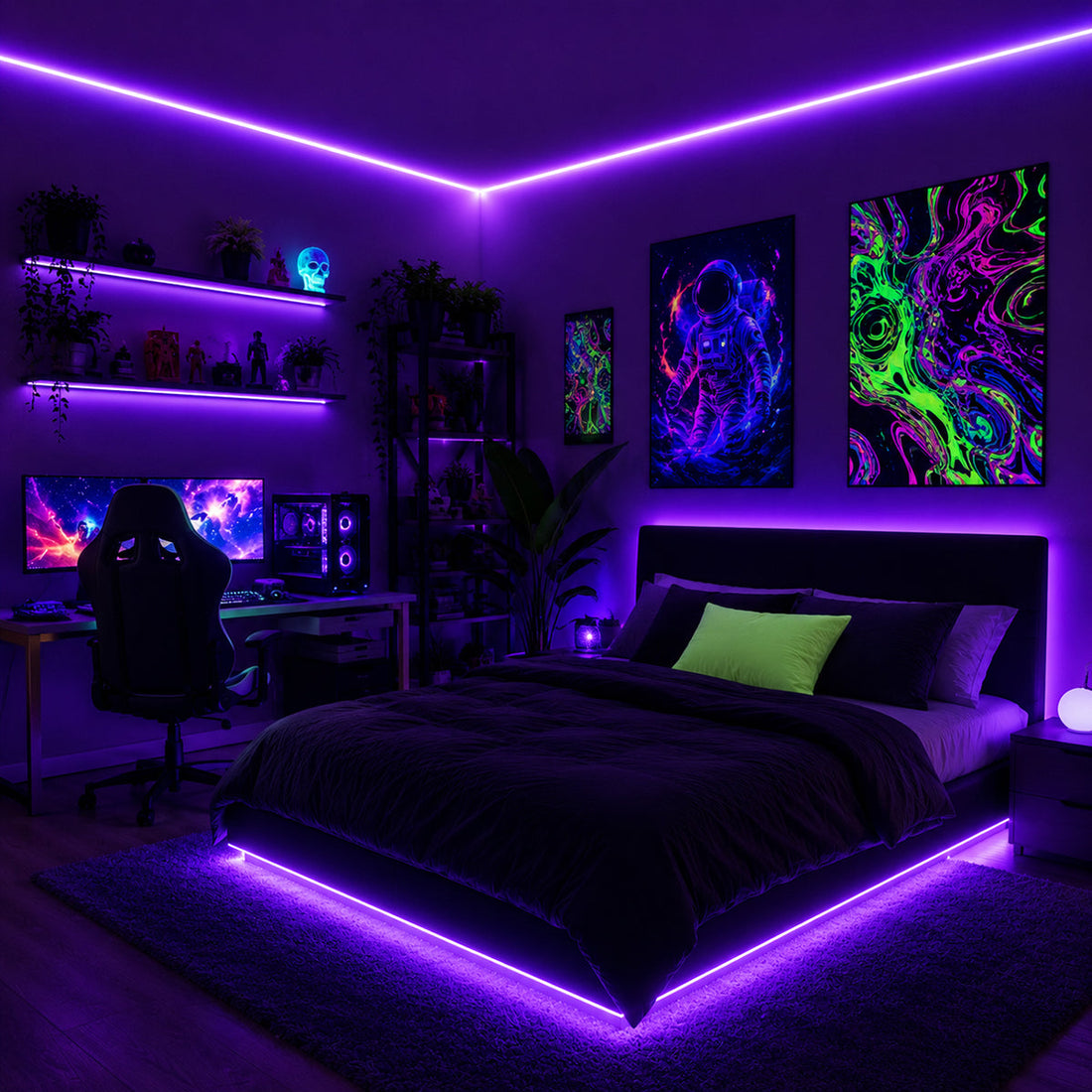 10 Creative UV LED Strip Ideas for Your Bedroom