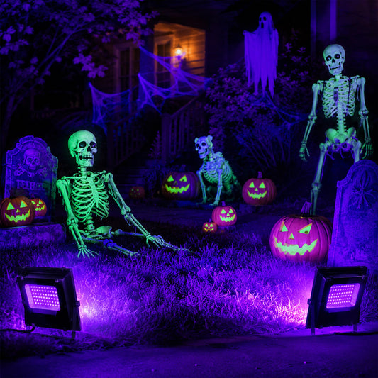 How to Use Black Light Flood Lights for Halloween Decorations