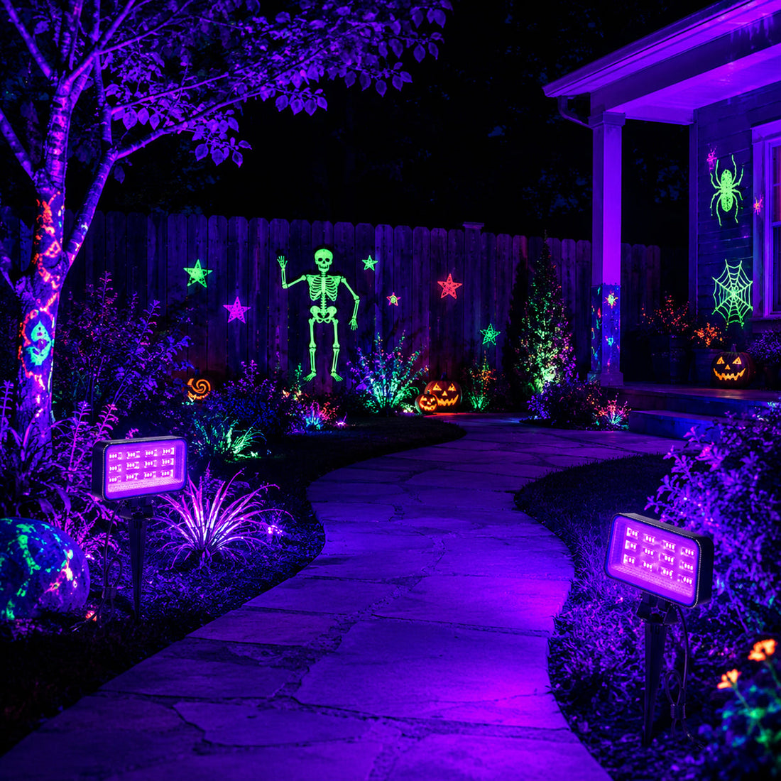 Black Light Spotlights vs Standard Outdoor Lights