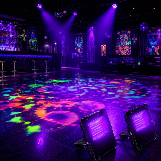 Black Light Flood Lights for Dance Floors and Nightclubs