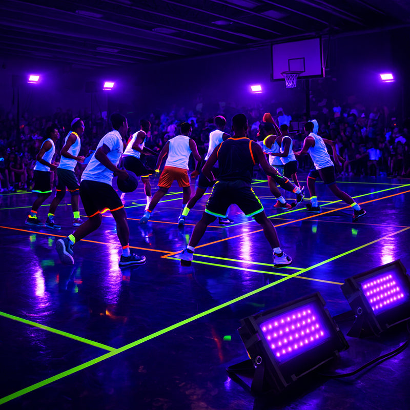 How to Set Up a Black Light Volleyball or Basketball Game