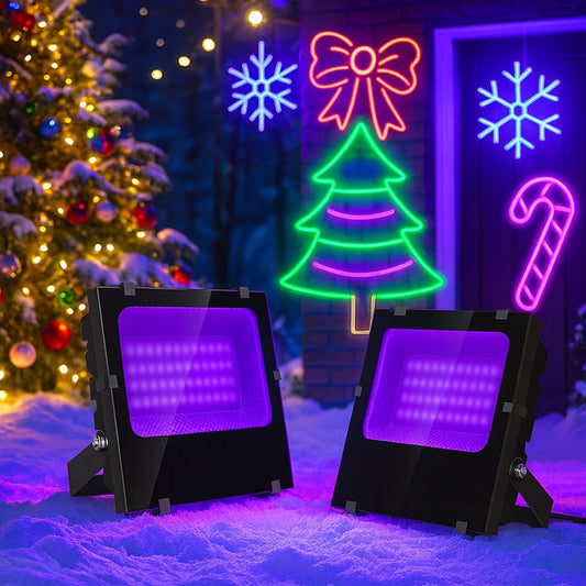 Christmas Neon Decorations Using Black Light Flood Lights: A Glow-Up Holiday Guide