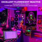 Waygor 100W LED Black Lights for Glow Party - Waygor IP65 Waterproof UV Blacklight Floodlight 395nm Black Light Spotlight Purple Black light Flood Light Fluorescent UV Light Lamp for Halloween Decor (2 Pack)