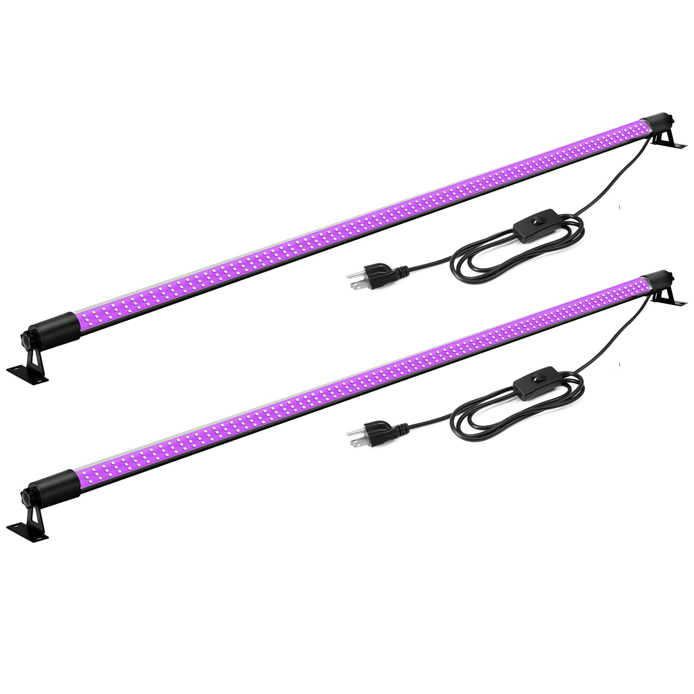4ft Black Light Bar 100W - Waygor Strong Blacklight Bar Super Bright LED Black Lights for Glow Party High Power UV Light Bar for Body Paint Wall Art Photography Neon Tapestry Party Halloween (2 Pack)