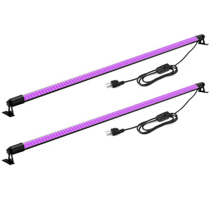 4ft Black Light Bar 100W - Waygor Strong Blacklight Bar Super Bright LED Black Lights for Glow Party High Power UV Light Bar for Body Paint Wall Art Photography Neon Tapestry Party Halloween (2 Pack)