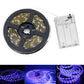 Waygor UV LED Strip Lights - 2 Pack Battery Operated LED Black Light Strip Kit with 6.6FT Ultraviolet IP65 Waterproof Super Bright LED Strip Lights, Battery Case by Waygor