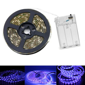 Waygor UV LED Strip Lights - 2 Pack Battery Operated LED Black Light Strip Kit with 6.6FT Ultraviolet IP65 Waterproof Super Bright LED Strip Lights, Battery Case by Waygor