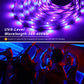 Waygor 50ft LED Black Light Strip Kit, Blacklight Strip Lights 395nm to 405nm UV Black Light LED Strips Flexible 12V Blacklights Non-waterproof Black Lights for Bedroom Glow Party Halloween