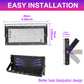 Waygor 50W LED Black Lights for Glow Party - Waygor IP65 Waterproof UV Blacklight Floodlight 395nm Black Light Spotlight Purple Black light Flood Light Fluorescent UV Light Lamp for Halloween Decor (2 Pack)