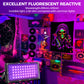 Waygor 50W LED Black Lights for Glow Party - Waygor IP65 Waterproof UV Blacklight Floodlight 395nm Black Light Spotlight Purple Black light Flood Light Fluorescent UV Light Lamp for Halloween Decor (2 Pack)
