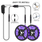 Waygor 33ft LED Black Light Strip Kit, Blacklight Strip Lights 395nm to 405nm UV Black Light LED Strips Flexible 12V Blacklights Non-waterproof Black Lights for Bedroom Glow Party Halloween