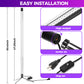 Waygor 72W Black Light Bar - Upgraded 4ft Blacklight Bar 395nm to 405nm LED Black Lights Premium Floor Stand UV Light Bar with 6ft Cord, Plug , Switch for Glow Party, Halloween (2 Pack)