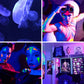 30W Black Light Spotlight Outdoor - Waygor High Power LED Outdoor Black Light Spot Light IP66 Waterproof Blacklight Spotlight 395nm Blacklight Spot Lights with Plug for Glow Party, Halloween (2 Pack)